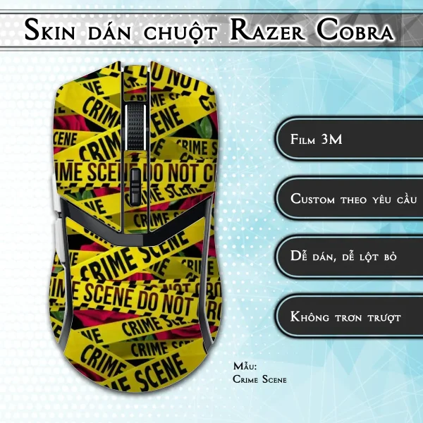 Skin dán chuột Razer Cobra Pro mẫu Crime Scene