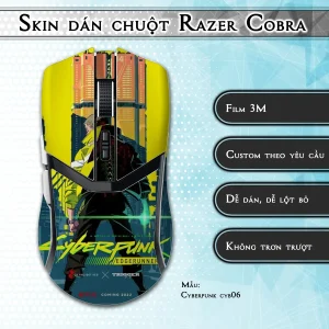 Skin dán chuột Razer Cobra Pro mẫu Cyberpunk cyb06