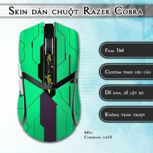Skin dán chuột Razer Cobra Pro mẫu Cyberpunk cyb10
