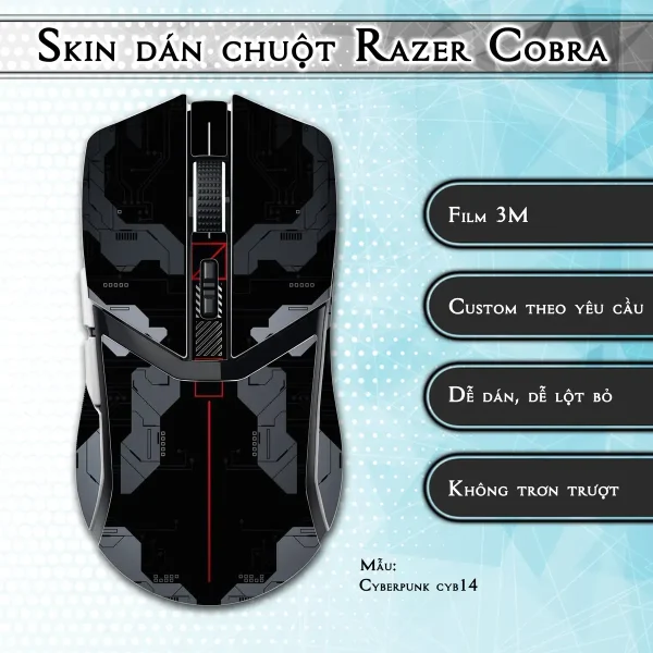 Skin dán chuột Razer Cobra Pro mẫu Cyberpunk cyb14