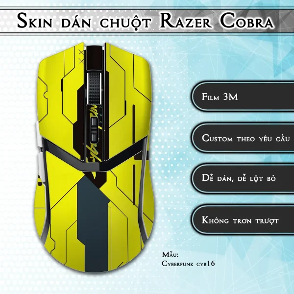 Skin dán chuột Razer Cobra Pro mẫu Cyberpunk cyb16