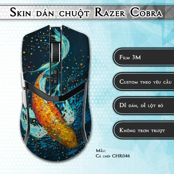 Skin dán chuột Razer Cobra Pro mẫu Cá chép CHR046
