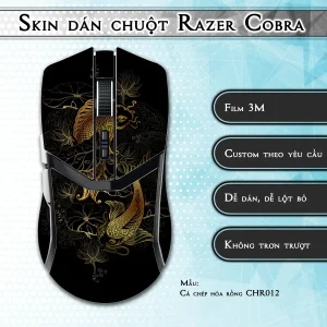 Skin dán chuột Razer Cobra Pro mẫu Cá chép hóa rồng CHR012