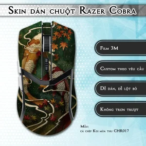 Skin dán chuột Razer Cobra Pro mẫu cá chép Koi mùa thu CHR017