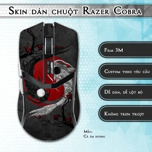 Skin dán chuột Razer Cobra Pro mẫu Cá âm dương
