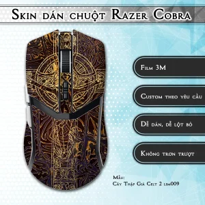 Skin dán chuột Razer Cobra Pro mẫu Cây Thập Giá Celt 2 lsm009