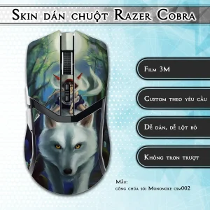 Skin dán chuột Razer Cobra Pro mẫu công chúa sói Mononoke csm002