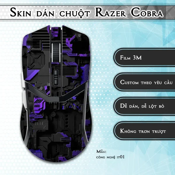 Skin dán chuột Razer Cobra Pro mẫu công nghệ it01