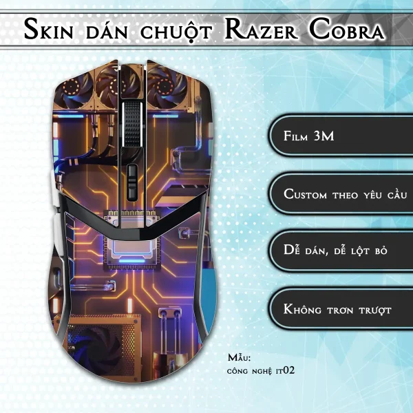 Skin dán chuột Razer Cobra Pro mẫu công nghệ it02