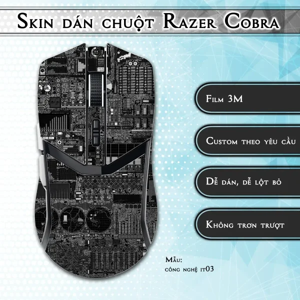 Skin dán chuột Razer Cobra Pro mẫu công nghệ it03