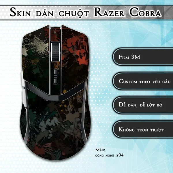 Skin dán chuột Razer Cobra Pro mẫu công nghệ it04
