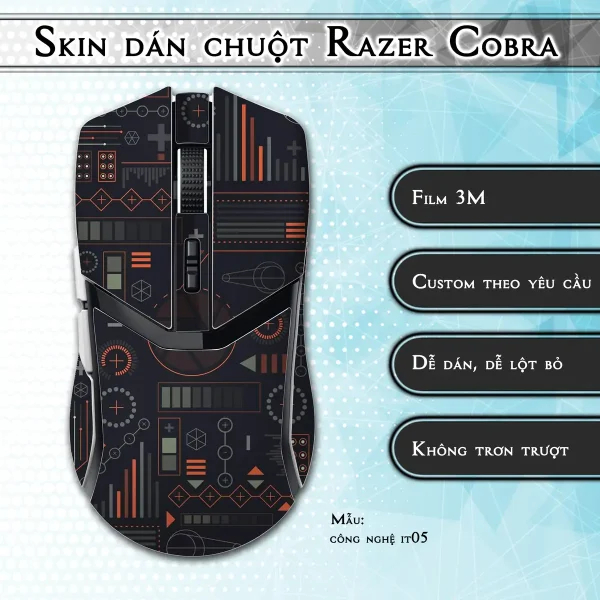 Skin dán chuột Razer Cobra Pro mẫu công nghệ it05