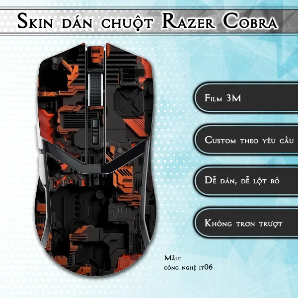 Skin dán chuột Razer Cobra Pro mẫu công nghệ it06