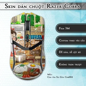 Skin dán chuột Razer Cobra Pro mẫu Cơm tấm Sài Gòn Chib004