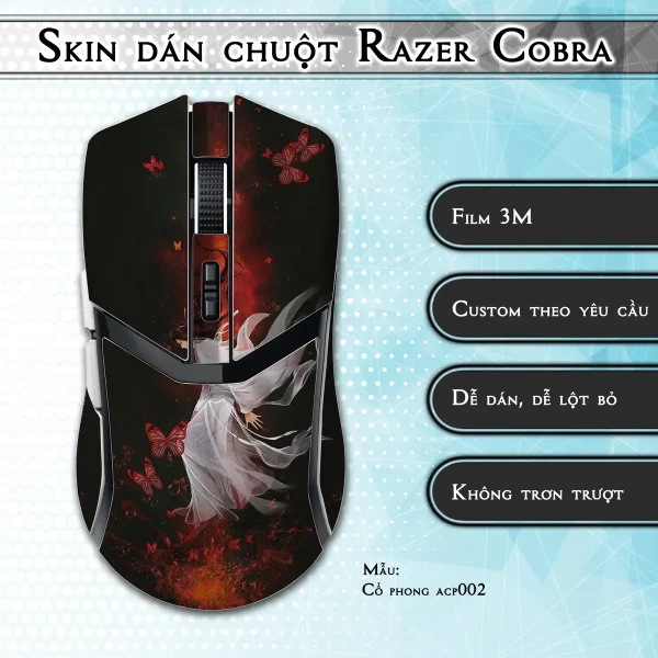 Skin dán chuột Razer Cobra Pro mẫu Cổ phong acp002