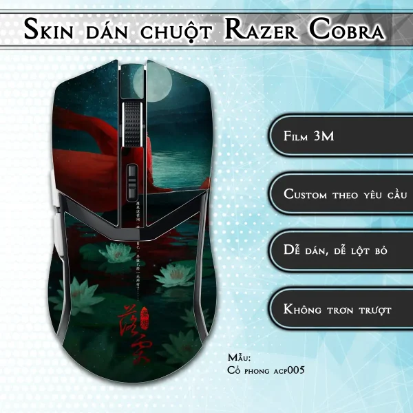 Skin dán chuột Razer Cobra Pro mẫu Cổ phong acp005