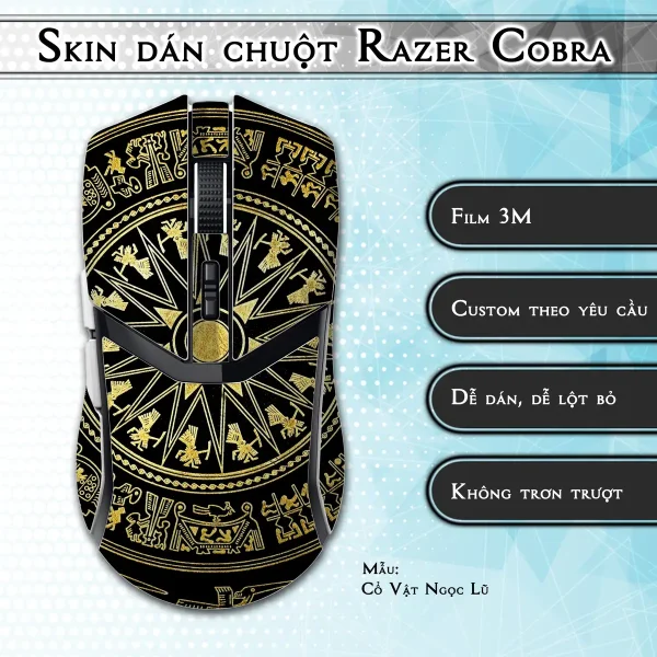 Skin dán chuột Razer Cobra Pro mẫu Cổ Vật Ngọc Lũ