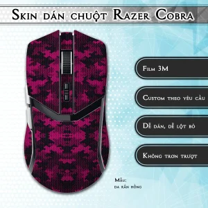 Skin dán chuột Razer Cobra Pro mẫu da rắn hồng