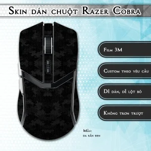 Skin dán chuột Razer Cobra Pro mẫu da rắn đen
