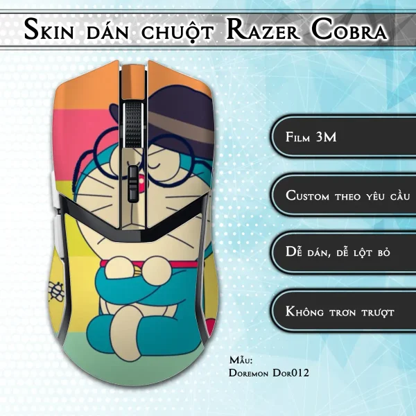 Skin dán chuột Razer Cobra Pro mẫu Doremon Dor012