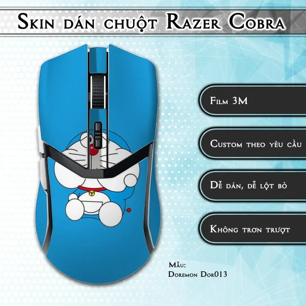 Skin dán chuột Razer Cobra Pro mẫu Doremon Dor013