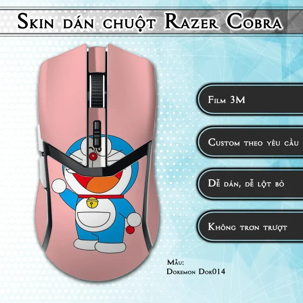 Skin dán chuột Razer Cobra Pro mẫu Doremon Dor014