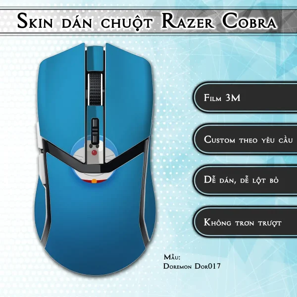 Skin dán chuột Razer Cobra Pro mẫu Doremon Dor017