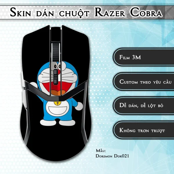 Skin dán chuột Razer Cobra Pro mẫu Doremon Dor021