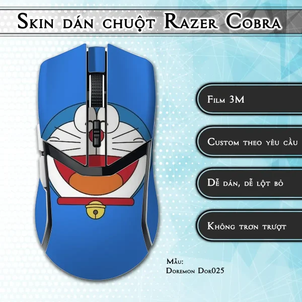 Skin dán chuột Razer Cobra Pro mẫu Doremon Dor025