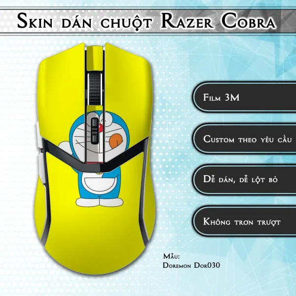 Skin dán chuột Razer Cobra Pro mẫu Doremon Dor030