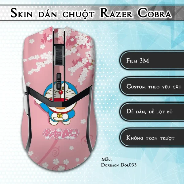 Skin dán chuột Razer Cobra Pro mẫu Doremon Dor033