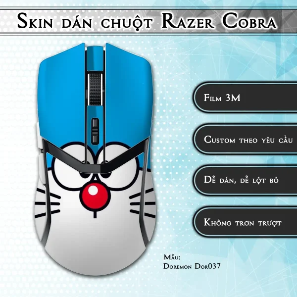 Skin dán chuột Razer Cobra Pro mẫu Doremon Dor037