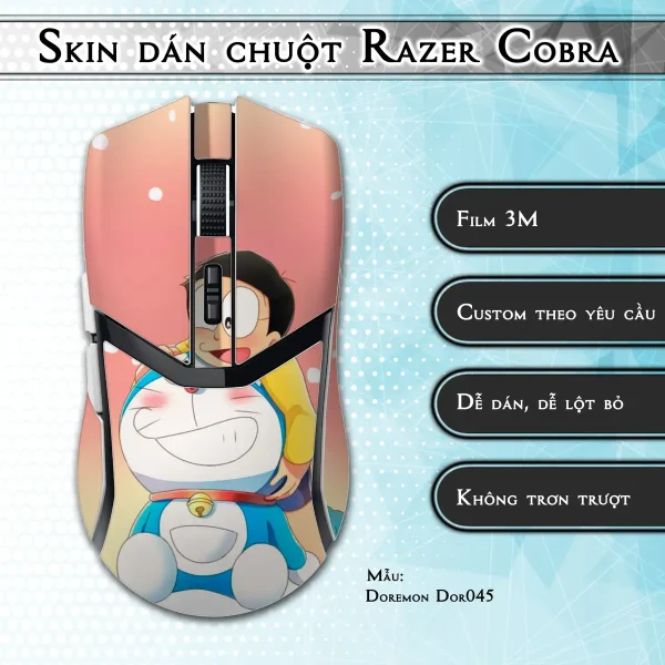 Skin dán chuột Razer Cobra Pro mẫu Doremon Dor045