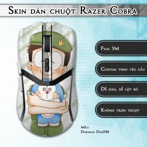 Skin dán chuột Razer Cobra Pro mẫu Doremon Dor046