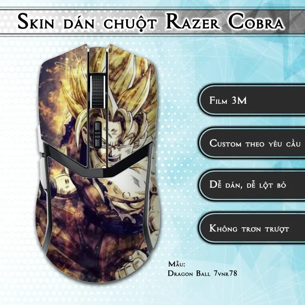 Skin dán chuột Razer Cobra Pro mẫu Dragon Ball 7vnr78