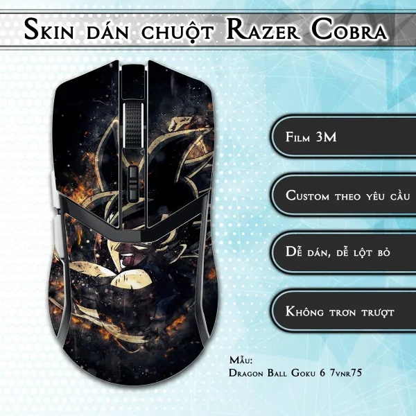Skin dán chuột Razer Cobra Pro mẫu Dragon Ball Goku 6 7vnr75