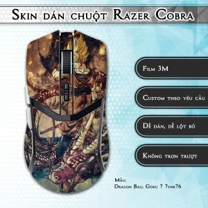 Skin dán chuột Razer Cobra Pro mẫu Dragon Ball Goku 7 7vnr76