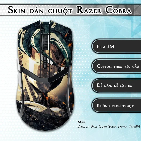 Skin dán chuột Razer Cobra Pro mẫu Dragon Ball Goku Super Saiyan 7vnr84