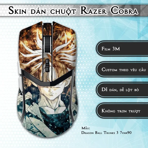 Skin dán chuột Razer Cobra Pro mẫu Dragon Ball Trunks 3 7vnr90