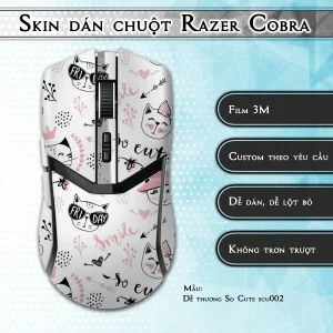 Skin dán chuột Razer Cobra Pro mẫu Dễ thương So Cute scu002