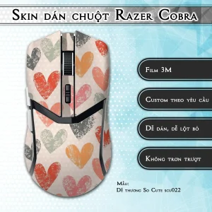 Skin dán chuột Razer Cobra Pro mẫu Dễ thương So Cute scu022
