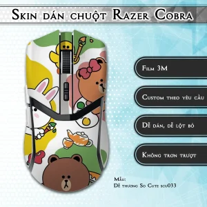 Skin dán chuột Razer Cobra Pro mẫu Dễ thương So Cute scu033