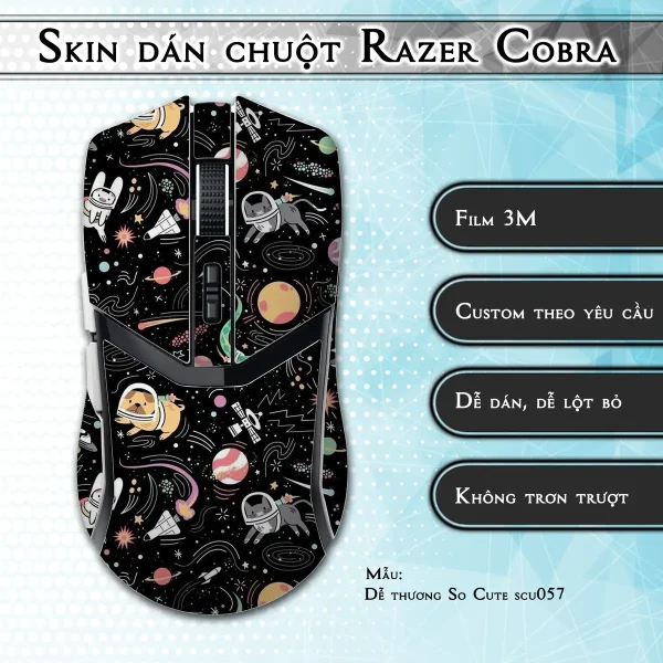 Skin dán chuột Razer Cobra Pro mẫu Dễ thương So Cute scu057
