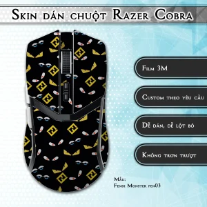 Skin dán chuột Razer Cobra Pro mẫu Fendi Monster fen03