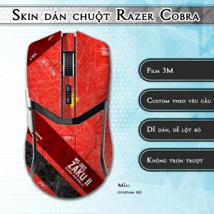 Skin dán chuột Razer Cobra Pro mẫu gundam đỏ