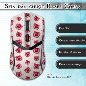 Skin dán chuột Razer Cobra Pro mẫu Gấu dâu Lotso lotso007
