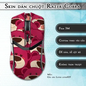 Skin dán chuột Razer Cobra Pro mẫu Gấu dâu Lotso lotso025