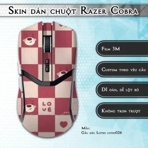 Skin dán chuột Razer Cobra Pro mẫu Gấu dâu Lotso lotso026