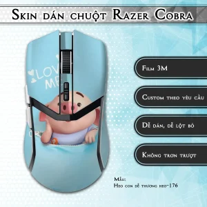 Skin dán chuột Razer Cobra Pro mẫu Heo con dễ thương heo-176