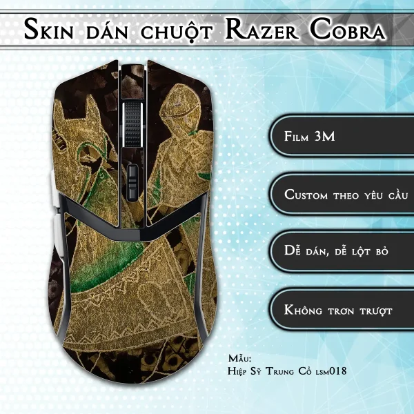 Skin dán chuột Razer Cobra Pro mẫu Hiệp Sỹ Trung Cổ lsm018